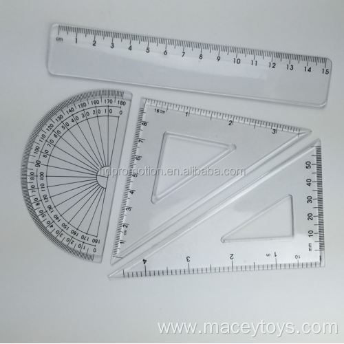 School math ruler set 4 pieces